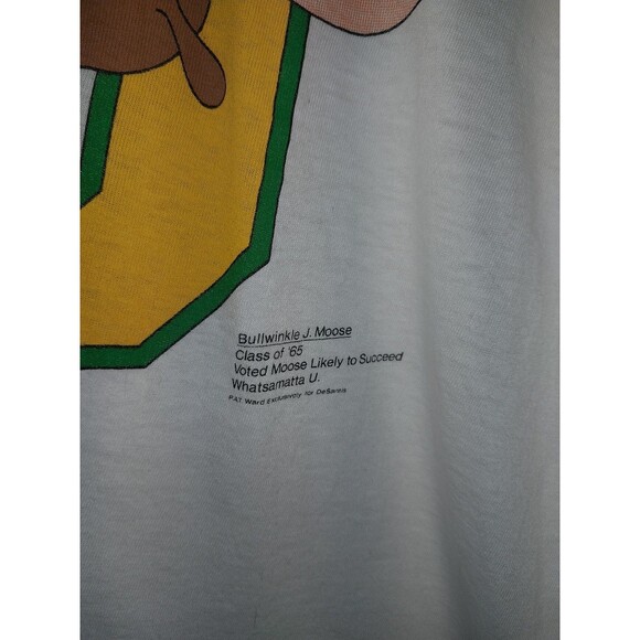 Vintage Stanley Desantis Bullwinkle Whatsamatta U shirt 80s Large - Picture 4 of 7